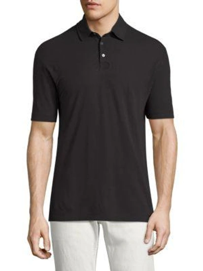 Vilebrequin Swiss Jersey Chrysanthe Polo In Black