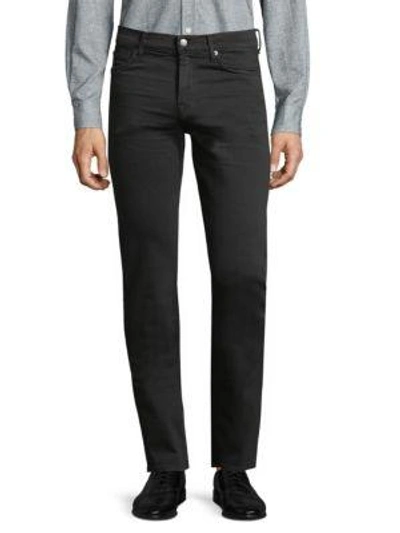 7 For All Mankind Luxe Performance: Slimmy Slim Straight-leg Jeans In Cast Iron