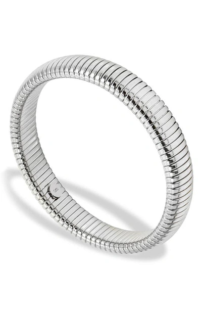 Savvy Cie Jewels Cleopatra Stainless Steel Bangle Bracelet In White