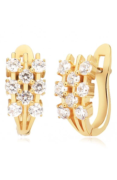 Gabi Rielle Dazzling Dahlia Lever Back Earrings In Gold