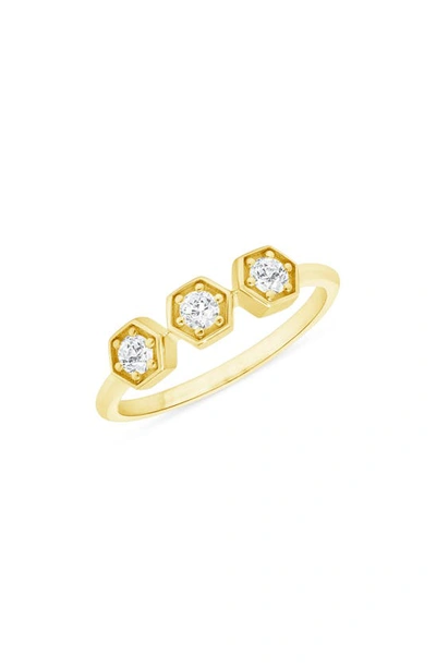 Ron Hami 14k Gold Diamond Hexagon Ring In Gold/ Diamond
