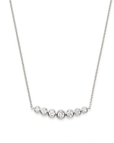 Bloomingdale's Diamond Bezel Arc Pendant Necklace In 14k White Gold, 0.50 Ct. T.w. - 100% Exclusive