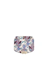 Furla My Play Interchangeable Metropolis Mini Banana Print Scarf Leather Flap In Petalo White/gold