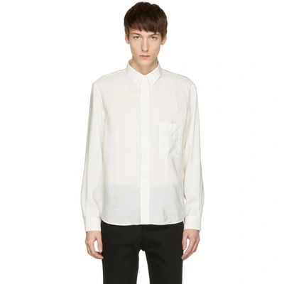 Lemaire White One-pocket Shirt In 001.chalk