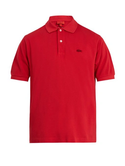 Junya Watanabe Red Lacoste Edition Logo Polo In 2 Red