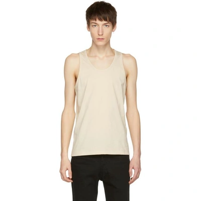Lemaire Ssense Exclusive Beige Cotton Tank Top In 305 Nude