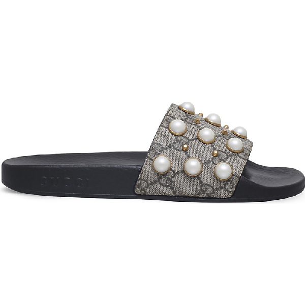 gucci pearl slippers