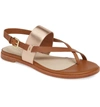 Cole Haan Women's Anica Leather Slingback Thong Sandals In Pecan/ Rose Gold Leather