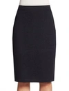 St John Santana Knit Pencil Skirt In Black