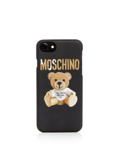 Moschino Teddy Bear Iphone 7 Case In Fantasy Print Beige