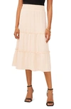 Vince Camuto Smocked Waist Tiered Skirt In Tapioca