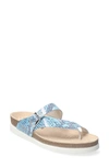 Mephisto Helen Toe Loop Sandal In Turquoise Sand Boa