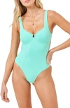 L*space Kendal Underwire One-piece Swimsuit In Blue