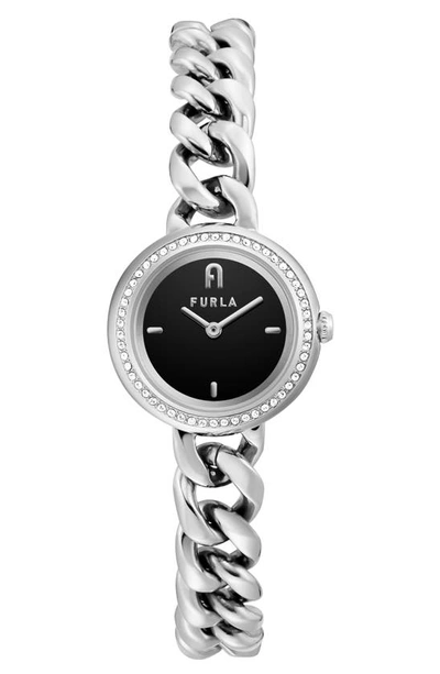 Furla Chain Bracelet Watch, 28mm In Silver/ Black/ Silver