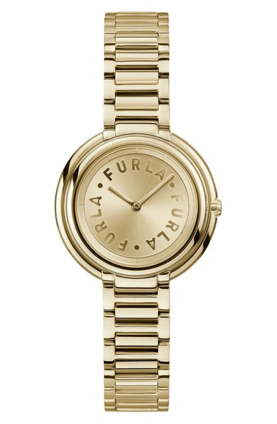 Furla Icon Shape Bracelet Watch, 34mm In Gold/ Champagne/ Gold