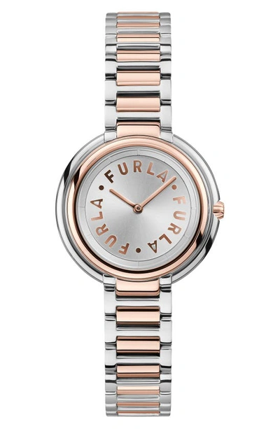 Furla Icon Shape Bracelet Watch, 34mm In Two Tone/ Silver/ Two Tone