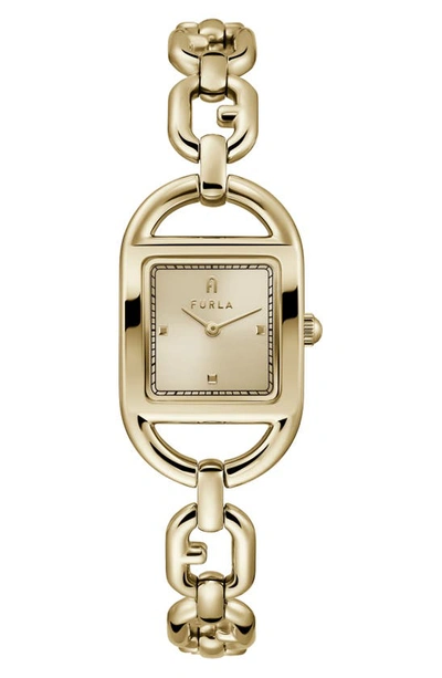 Furla Square Bracelet Watch, 24mm In Gold/ Champagne/ Gold