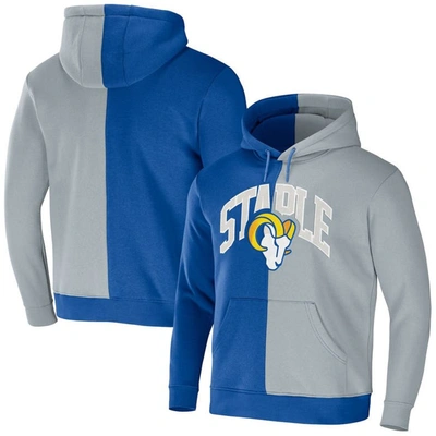 Staple Nfl X  Royal Los Angeles Rams Split Logo Pullover Hoodie