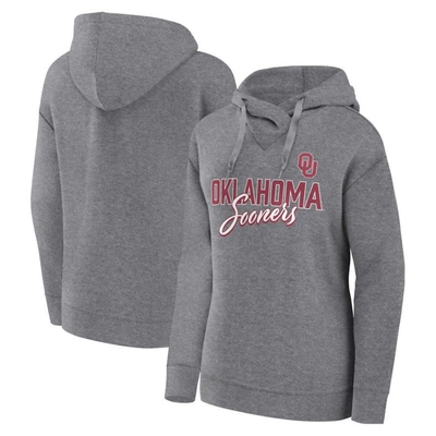 Fanatics Branded Heather Gray Oklahoma Sooners Script Favorite Pullover Hoodie