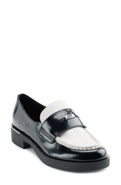 Dkny Ivette Loafer In Black/ Pebble