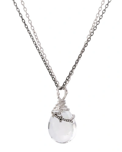 Michael Aram Women's Enchanted Forest Sterling Silver, Quartz & Diamond Wisteria Pendant Necklace