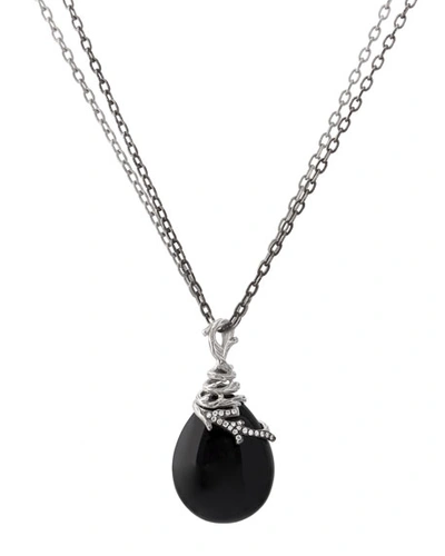 Michael Aram Enchanted Forest Wrap Necklace W/ Onyx & Diamonds