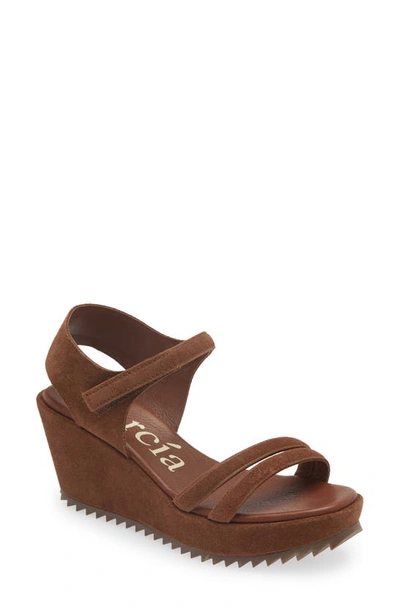 Pedro Garcia Francisca Platform Wedge Sandal In Green