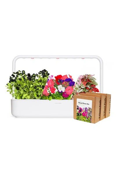 Click & Grow Smart Garden 9 Big Vibrant Flower Kit In White