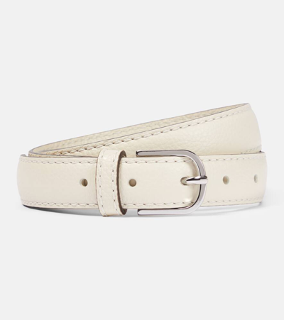 Totême Leather Belt In White