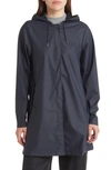 Rains Trapeze Waterproof Hooded Rain Jacket In Navy