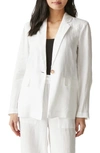 Michael Stars Lottie One-button Linen Blazer In Ivy
