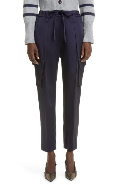 【送料&関税込】Brunello Cucinelli Straight Leg Belted Cargo Brunello Cucinelli Straight-leg Ankle Satin Cargo Pants In