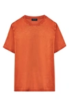 Bugatchi Garment Dyed T-shirt In Paprika