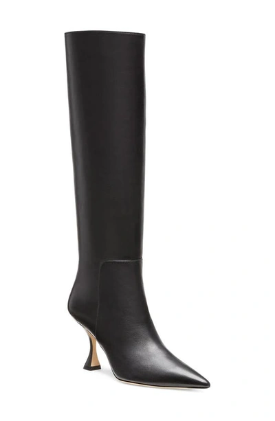 Stuart Weitzman Xcurve 85 Slouch Boot In Black Nappa