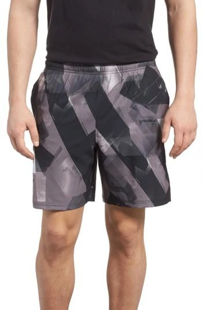 Under Armour Launch Running Shorts In Steel/ Black/ Reflective