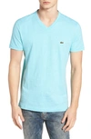 Lacoste V-neck Cotton T-shirt In Atoll/ White