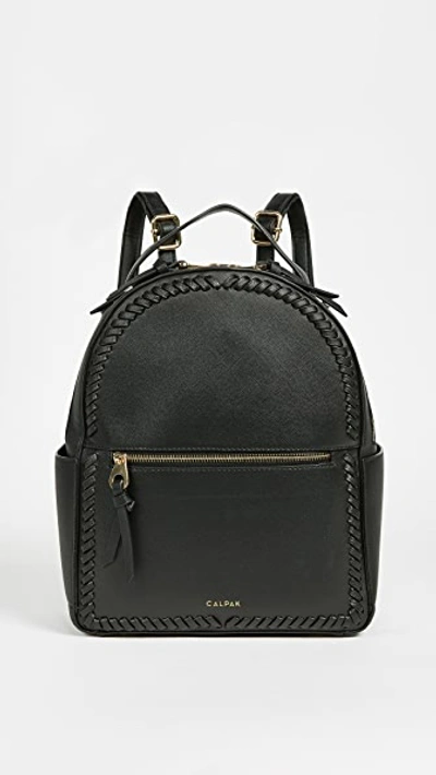 Calpak Kaya Faux Leather Round Backpack In Black