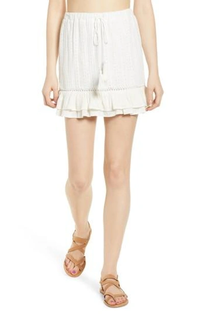 Lost + Wander Daisy Ruffle Miniskirt In White