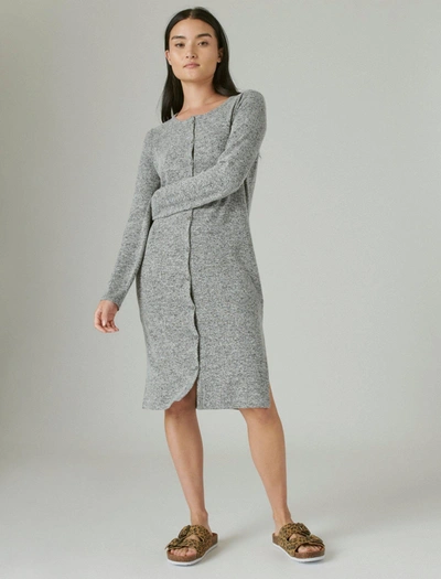 Lucky Brand Women's Cloud Jersey Ribbed Long Cardigan In White
