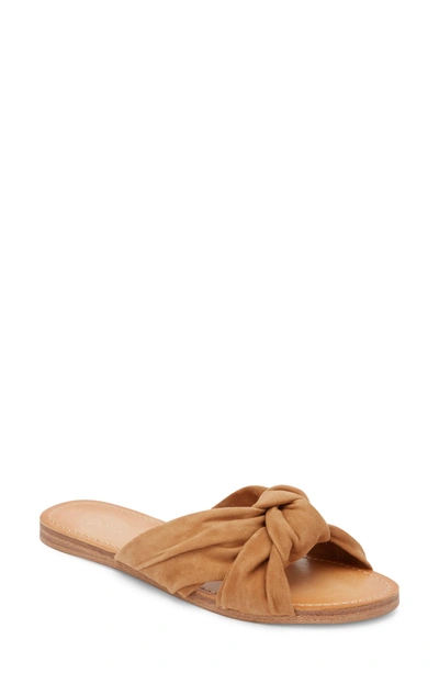 G.h. Bass & Co. Sophie Knotted Bow Sandal In Tan Suede