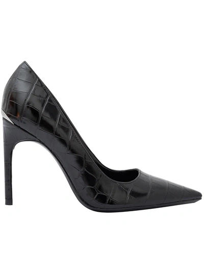 Calvin Klein Venten Womens Faux Leather Stiletto Pumps In Black