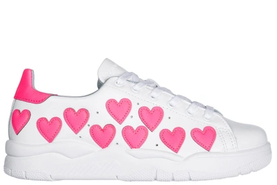 Chiara Ferragni Damenschuhe Turnschuhe Damen Leder Schuhe Sneakers In White