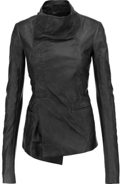 Rick Owens Eileen Asymmetric Leather Jacket | ModeSens