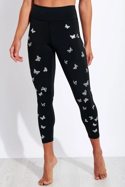 Dharma Bums Phoenix Foil Recycled High Waisted 7/8 Legging In Black