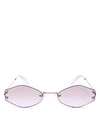 Kendall + Kylie Kendall And Kylie Women's Kye Mirrored Round Sunglasses, 51mm In Shiny Silver/lavender Silver