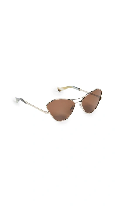 Grey Ant Fluxus Sunglasses In Gold/brown