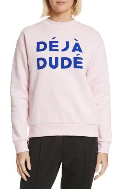 Etre Cecile Deja Dude Boyfriend Sweatshirt In Chalk Pink