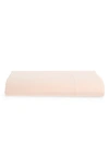 Piglet In Bed 200 Thread Count Washed Cotton Percale Flat Sheet In Salt Pink