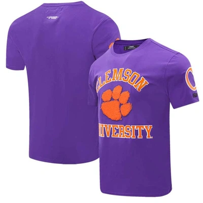Pro Standard Purple Clemson Tigers Classic Stacked Logo T-shirt