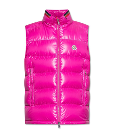 Moncler Ouse Padded Gilet In Pink